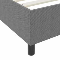 Boxspringbed Lichtgrijs 200x200 cm Corduroy Stof 8