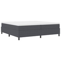Boxspringbed Donkergrijs 200x200 cm Corduroy Stof 2