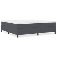 Boxspringbed Donkergrijs 200x200 cm Corduroy Stof 3