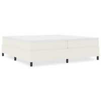 Boxspring Bed Cr&egrave;me 200x200 cm Corduroy Stof 3