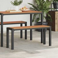 Tuinbank 100 cm staal en WPC bruin en zwart 2