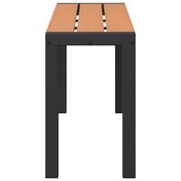 Tuinbank 100 cm staal en WPC bruin en zwart 4