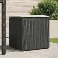 Kussenbox Zwart 50x50x50 cm Poly Rattan 2