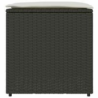 Kussenbox Zwart 50x50x50 cm Poly Rattan 4