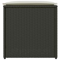 Kussenbox Zwart 50x50x50 cm Poly Rattan 5