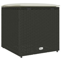 Kussenbox Zwart 50x50x50 cm Poly Rattan 6