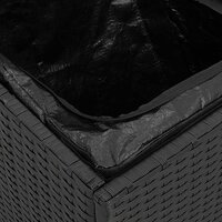 Kussenbox Zwart 50x50x50 cm Poly Rattan 8