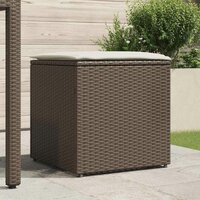 Kussenbox Bruin 50x50x50 cm Poly Rattan 2