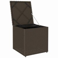Kussenbox Bruin 50x50x50 cm Poly Rattan 3