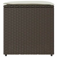 Kussenbox Bruin 50x50x50 cm Poly Rattan 4