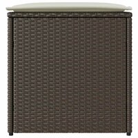 Kussenbox Bruin 50x50x50 cm Poly Rattan 5