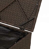 Kussenbox Bruin 50x50x50 cm Poly Rattan 7