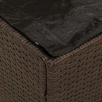 Kussenbox Bruin 50x50x50 cm Poly Rattan 8