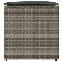 Kussenbox Grijs 50x50x50 cm van Poly Rattan 4