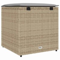 Kussenbox Beige 50x50x50 cm Poly Rattan 6