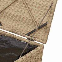 Kussenbox Beige 50x50x50 cm Poly Rattan 7
