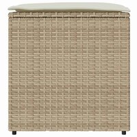 Kussenbox Beige 50x50x50 cm van Poly Rattan 4