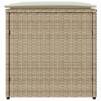 Kussenbox Beige 50x50x50 cm van Poly Rattan 5