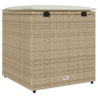 Kussenbox Beige 50x50x50 cm van Poly Rattan 6