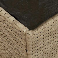 Kussenbox Beige 50x50x50 cm van Poly Rattan 8