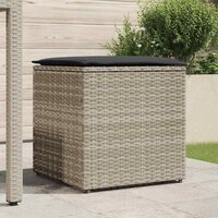 Kussenbox Lichtgrijs 50x50x50 cm van Poly Rattan 2