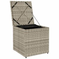 Kussenbox Lichtgrijs 50x50x50 cm van Poly Rattan 3