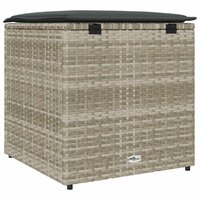 Kussenbox Lichtgrijs 50x50x50 cm van Poly Rattan 6