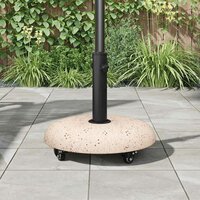 Parasolvoet met wielen voor 37/42/52/58mm stokken - Geel Beton 3