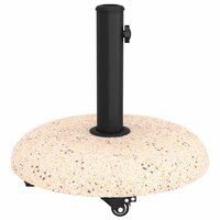 Parasolvoet met wielen voor 37/42/52/58mm stokken - Geel Beton 5