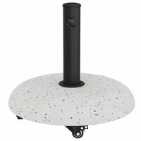 Parasolvoet met wielen voor 37/42/52/58 mm stokken - Wit Beton 4