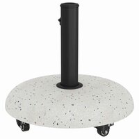 Parasolvoet met wielen voor 37/42/52/58 mm stokken - Wit Beton 6