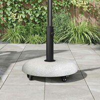 Parasolvoet met wielen voor 37/42/52/58 mm palen - Lichtgrijs Beton 3