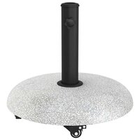 Parasolvoet met wielen voor 37/42/52/58 mm palen - Lichtgrijs Beton 4
