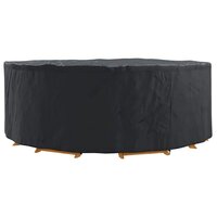 Buitenmeubelhoes Zwart 244 x 244 x 85 cm 210D oxford stof 3