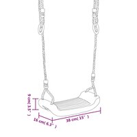 Schommelset met 2 zitjes 38x16 cm polyetheen blauw 7