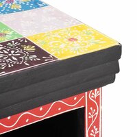 Ladekast met plank Multikleur 30 x 30 x 90 cm Massief mangohout 7