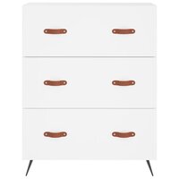 Ladekast 69,5x34x90 cm bewerkt hout wit 5