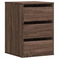 Ladekast 40x41x58 cm bewerkt hout bruin eikenkleurig 2
