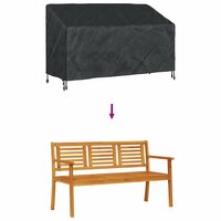 Tuinbankhoes Zwart 165 x 70 x 65 / 94 cm 210D stof 8