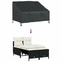 Tuinbankhoes Zwart 130 x 95 x 40 / 80 cm 600D stof 7