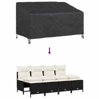 Tuinbankhoes Zwart 160 x 100 x 61 / 89 cm 420D stof 8