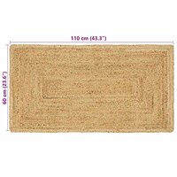 Tapijt Beige 60 x 110 cm Jute 8