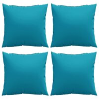 Bankkussens 4 stuks Blauw 40x40 cm Stof 4