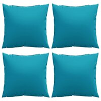 Bankkussens 4 stuks Blauw 60x60 cm Stof 4