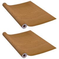 Deurfolies zelfklevend 2 st 210x90 cm PVC lichteikenkleurig 2