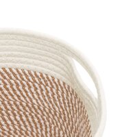 Opbergmanden 2 st &Oslash; 24x18 cm katoen bruin en wit 7