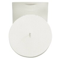 Opbergmand met deksel &Oslash; 37x50 cm katoen bruin en wit 5