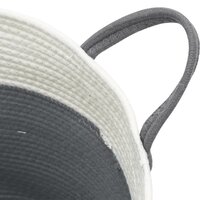 Opbergmand &Oslash; 38x46 cm katoen grijs en wit 6