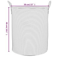 Opbergmand &Oslash; 38x46 cm katoen bruin en wit 9
