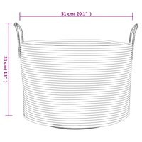 Opbergmand &Oslash; 51x33 cm katoen bruin en wit 9